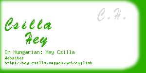 csilla hey business card